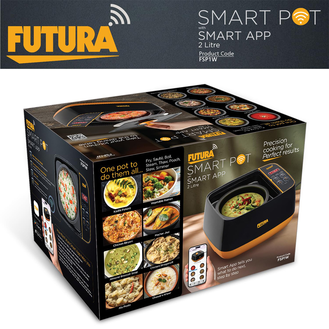 Picture of Futura Smart Pot with Smart App Automatic Rice Cooking Slow Cooking, Sauté, Fry, Steam & Warm Function,100+ Guided Recipes,Portable Table-Top Cooker